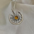 Sunburst Crescent Citrine Pendant image 0