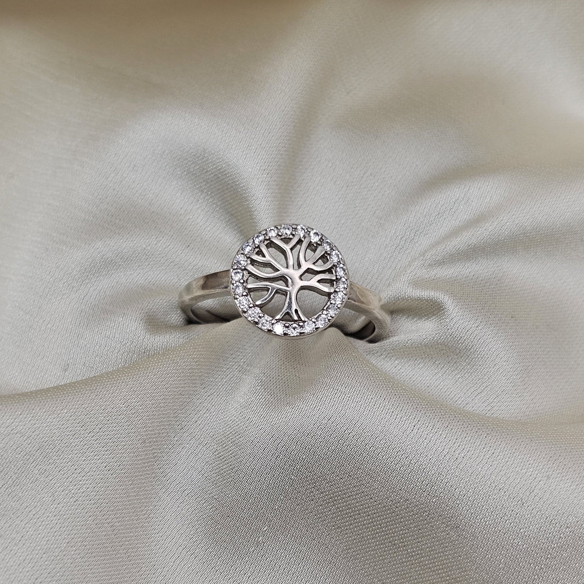 Cubic Zirconia Tree of Life Ring