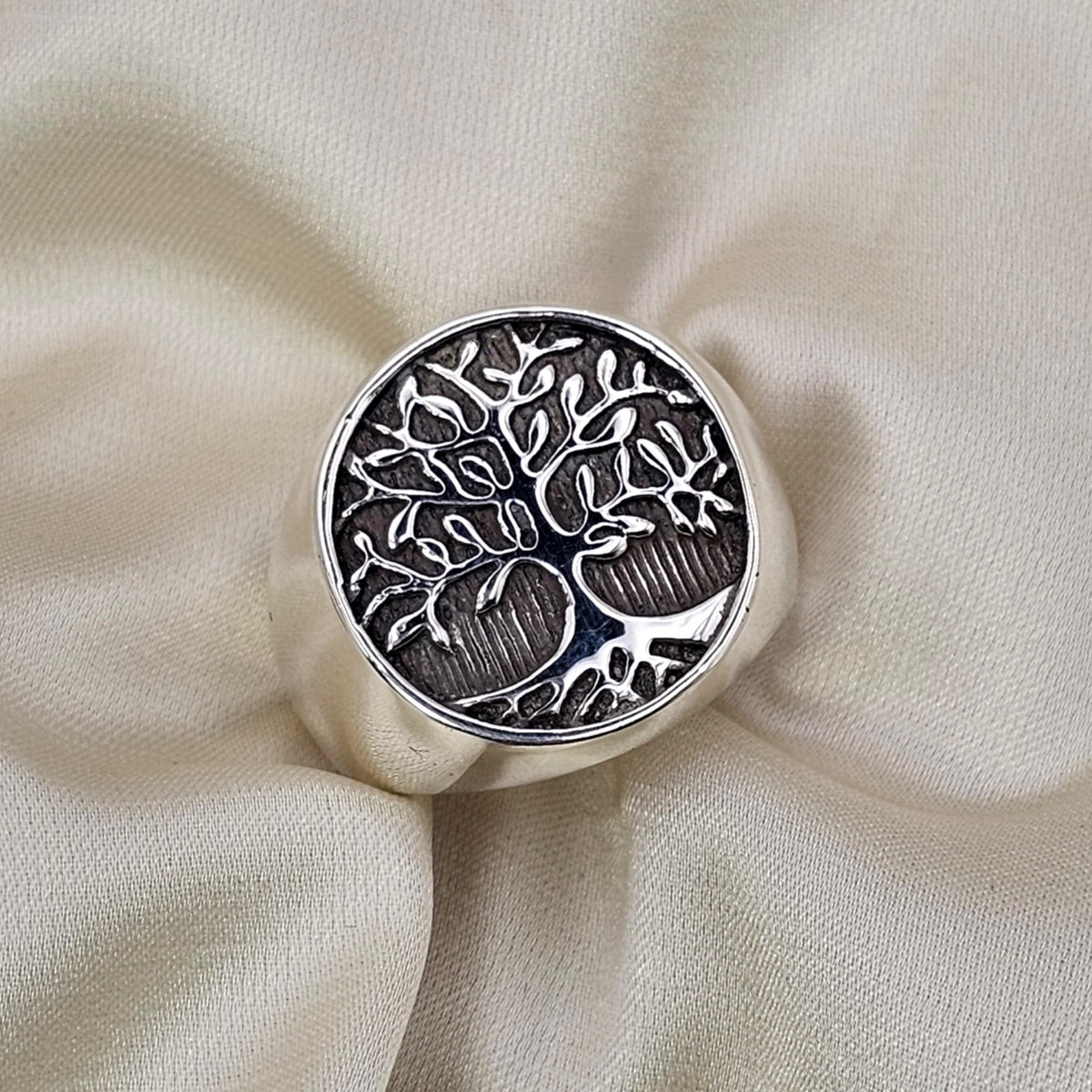 Tree of Life Statement Signet Ring image 0