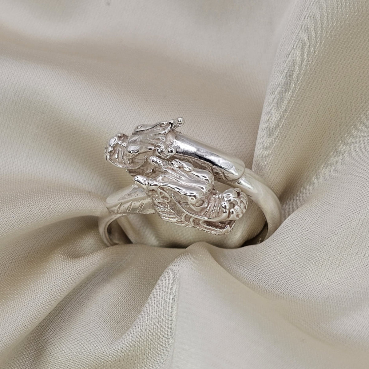 Adjustable Double Headed Dragon Ring image 7