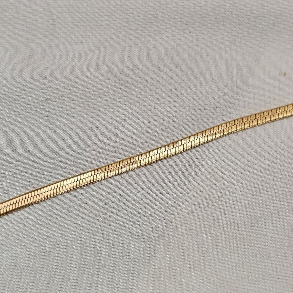 18k Gold Plated Stainless Steel Herringbone Chain Necklace