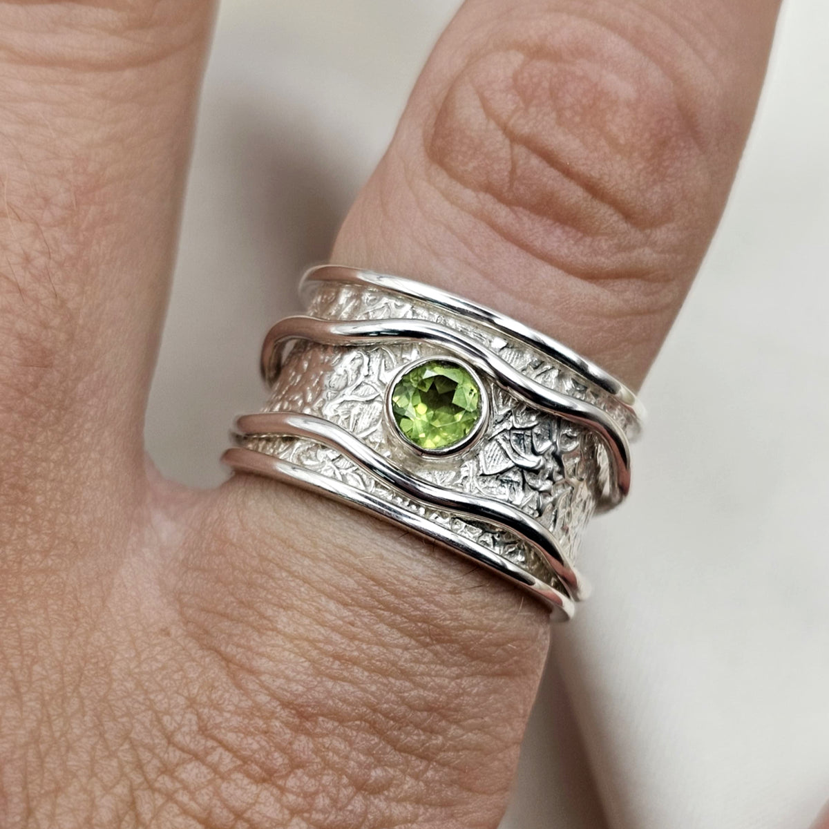 Gemstone Spinner Fidget Ring image 1