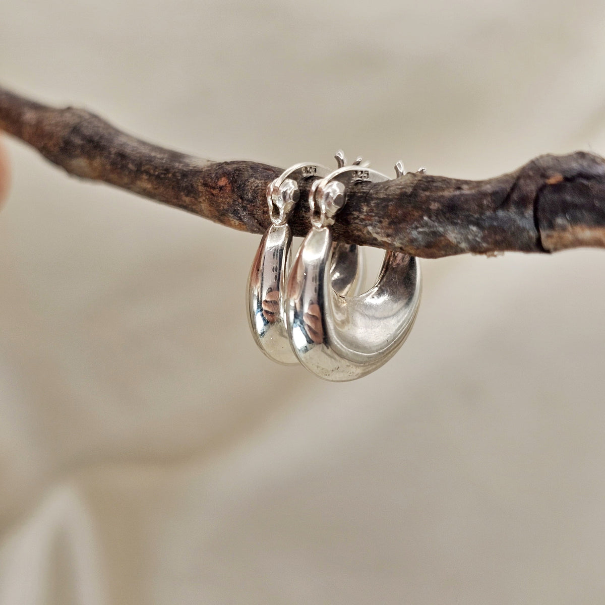 Tapered Hoop Earrings