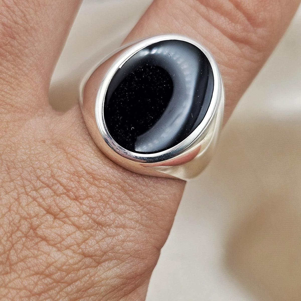 Black Onyx Statement Ring