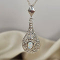 Opaline Filigree Pendant