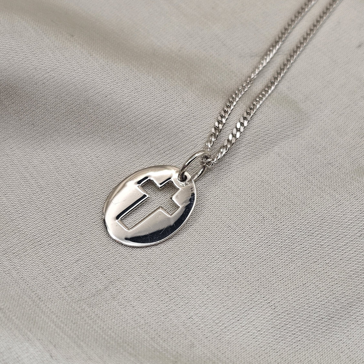 Oval Cross Pendant