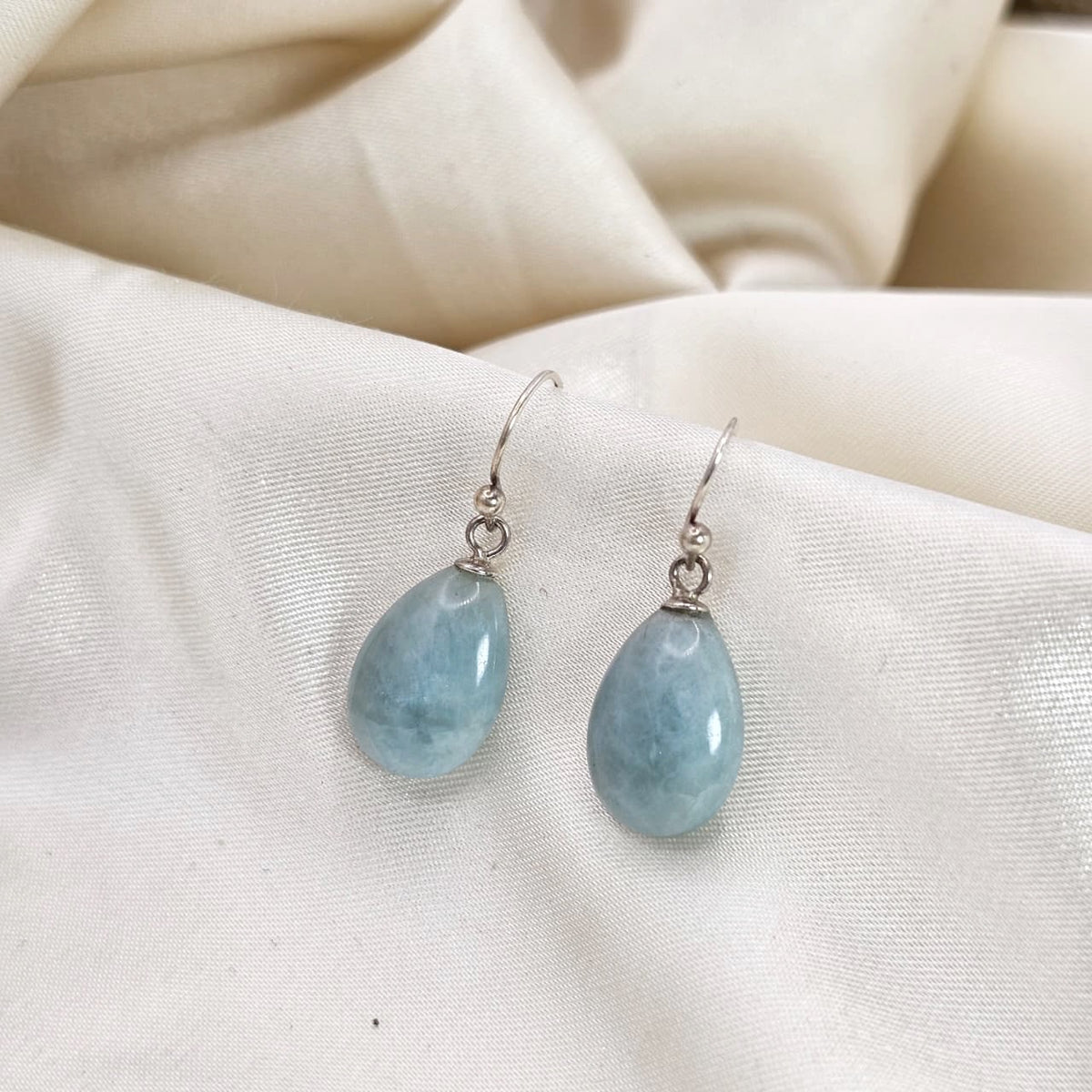 Teardrop Larimar Earrings