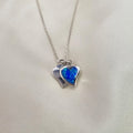 Double Heart Opaline Pendant image 0