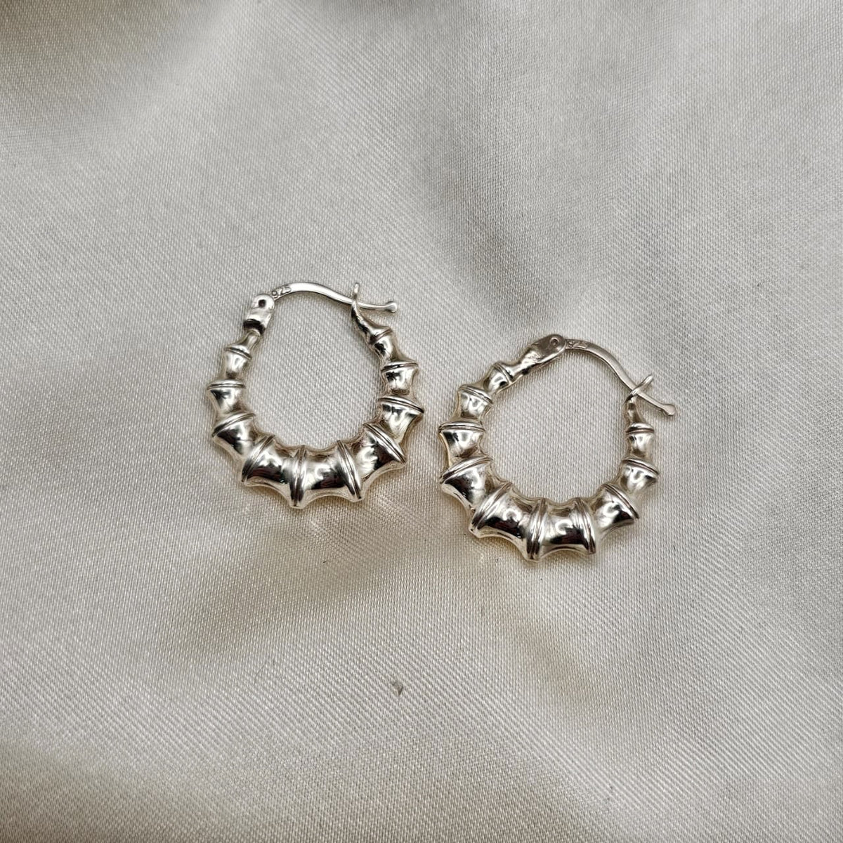 Bamboo-Style Hoop Earrings