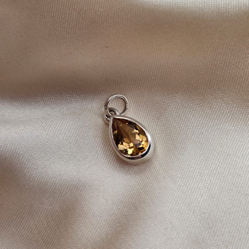 Pear-Cut Citrine Pendant image 1
