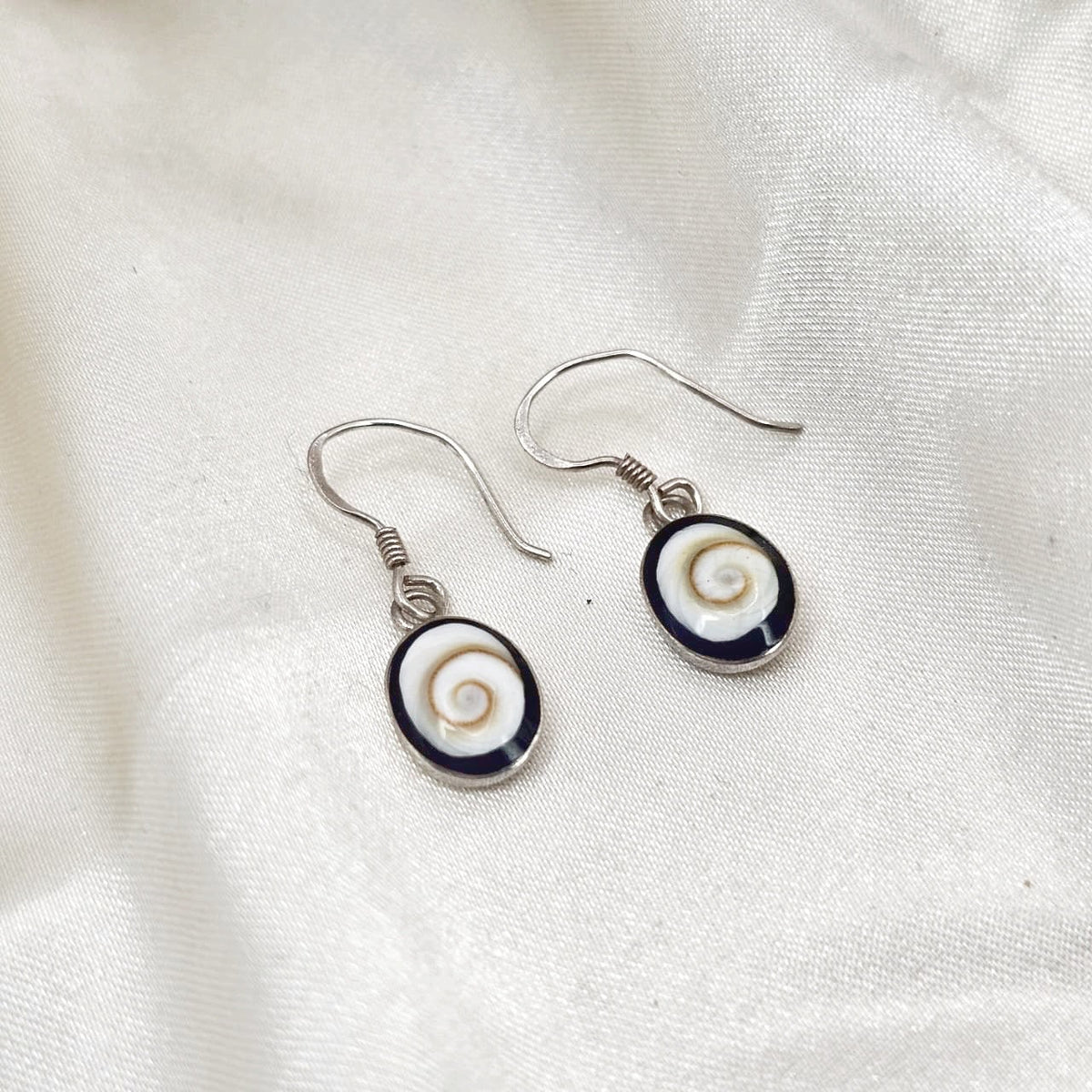 Shiva Shell Spiral Drop Earrings
