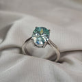 Blue Moissanite Ring