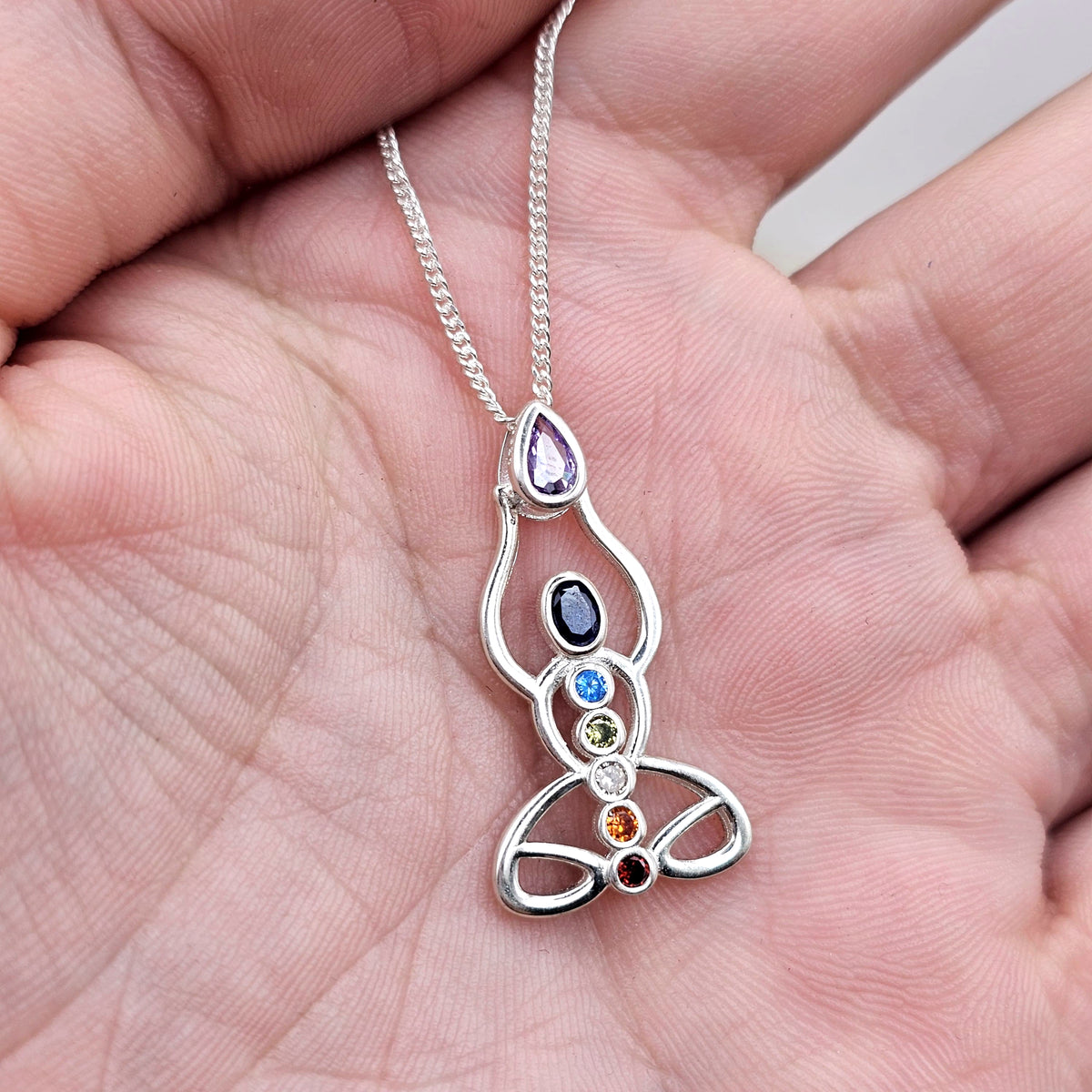 Multi-Gemstone Chakra Pendant image 1