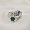 Hammered Multi Cubic Ring image 0