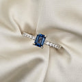 Emerald Cut London Blue Topaz Ring image 0