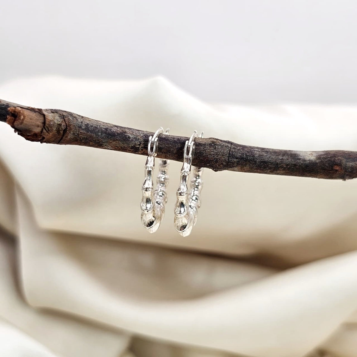 Bamboo-Style Hoop Earrings