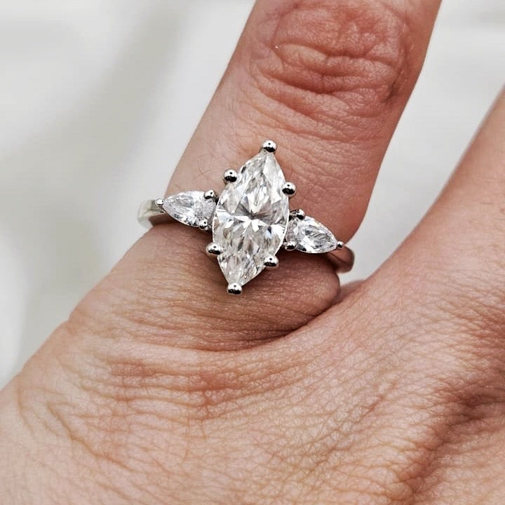 Marquise Moissanite Ring