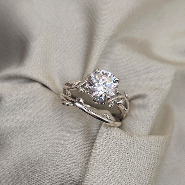 Moissanite Ring Pair