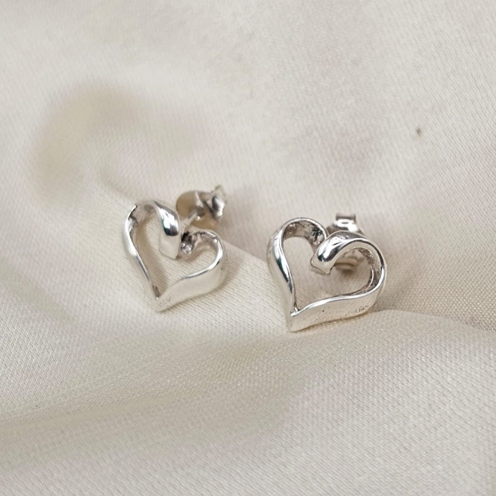 Twisted Heart Stud Earrings image 2