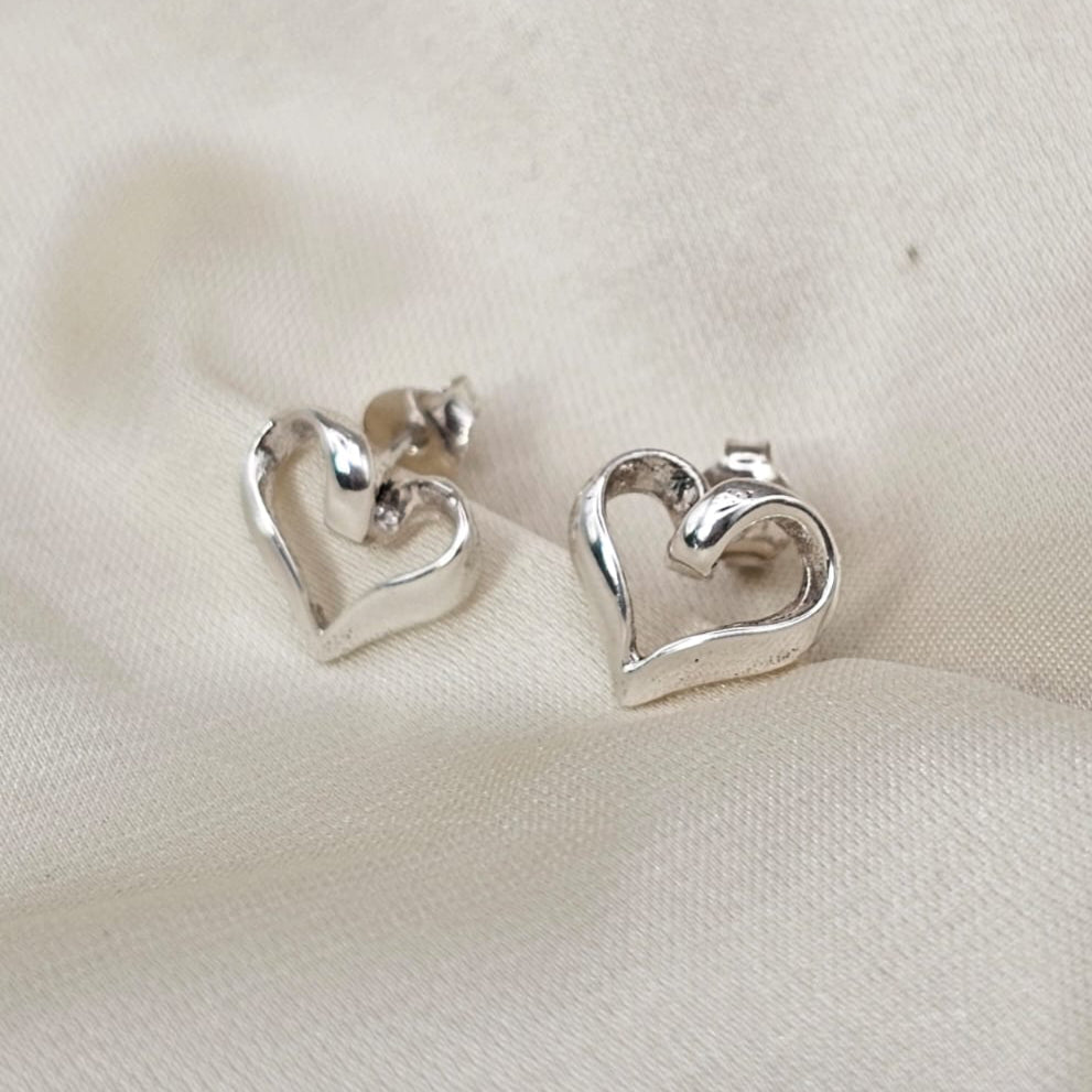 Twisted Heart Stud Earrings image 0