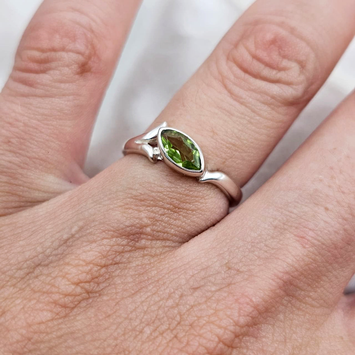 Peridot Marquise Ring image 1