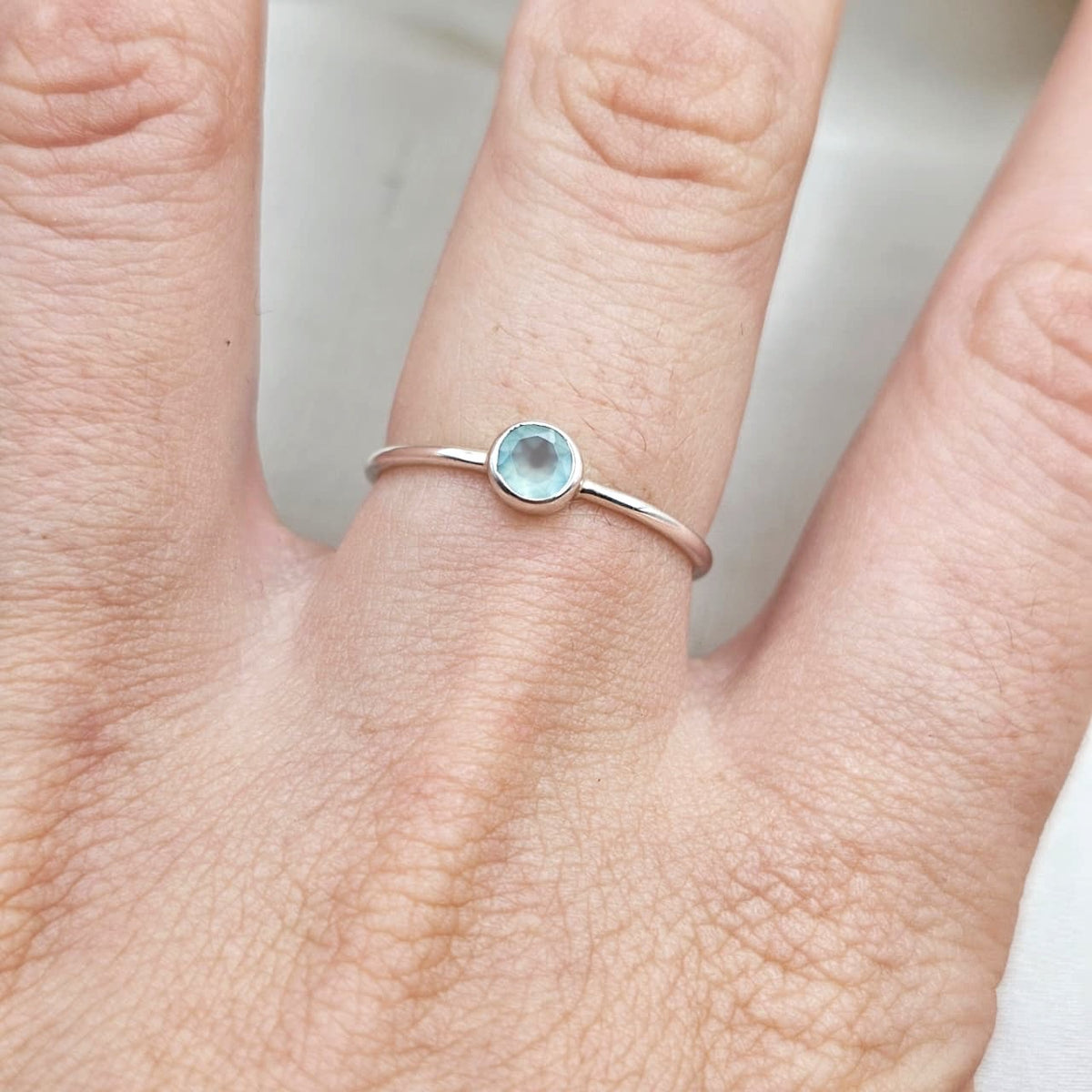 Aquamarine Stacking Ring