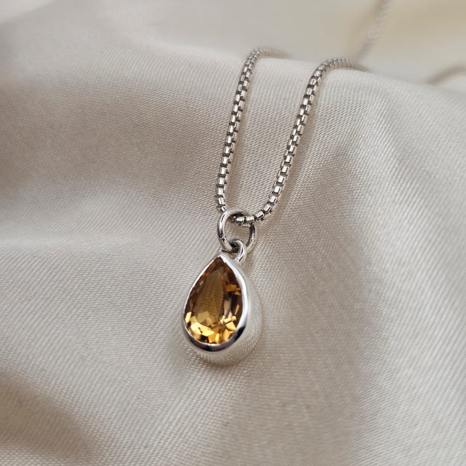 Pear-Cut Citrine Pendant image 2