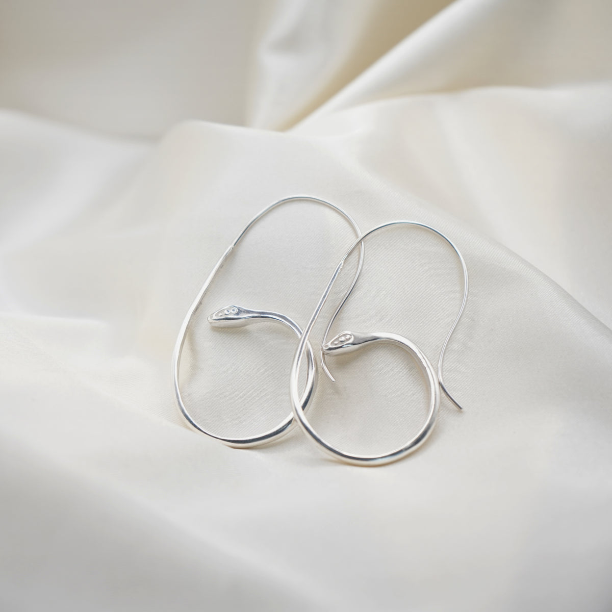 Snake Hoop Earrings image 0