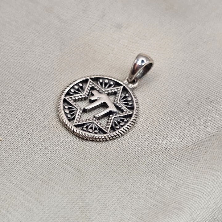 Star of David Chai Pendant