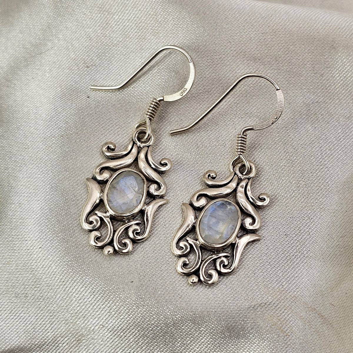 Moonstone Ornate Drop Earrings image 7