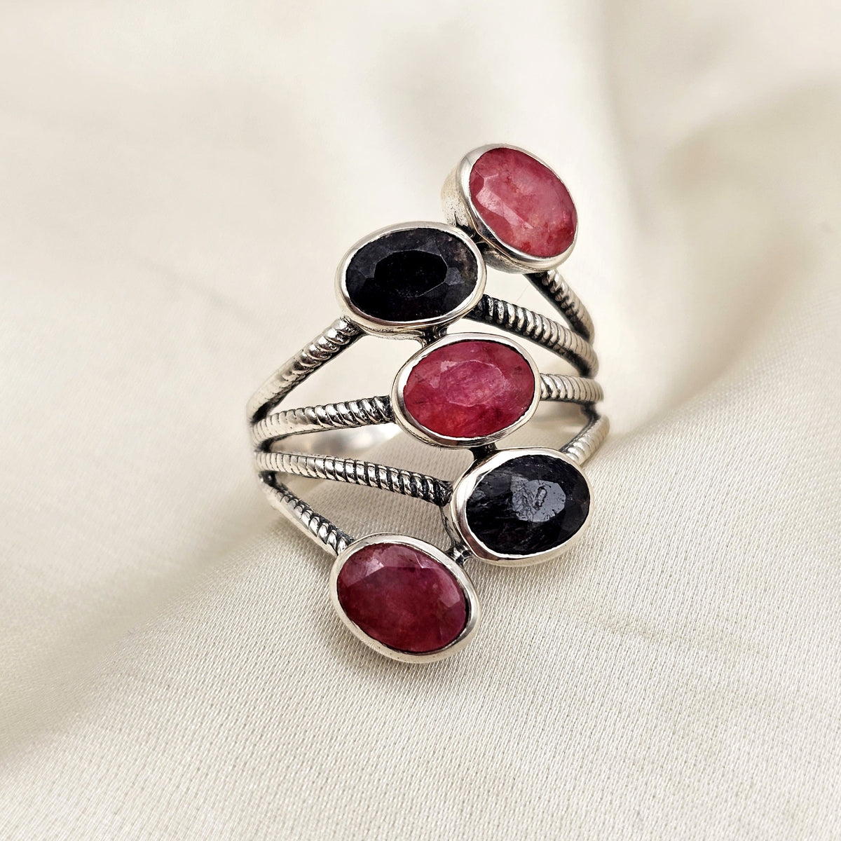 Ruby & Sapphire Multi-Stone Ring image 4