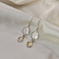 Baroque Pearl & Citrine Drop Earrings