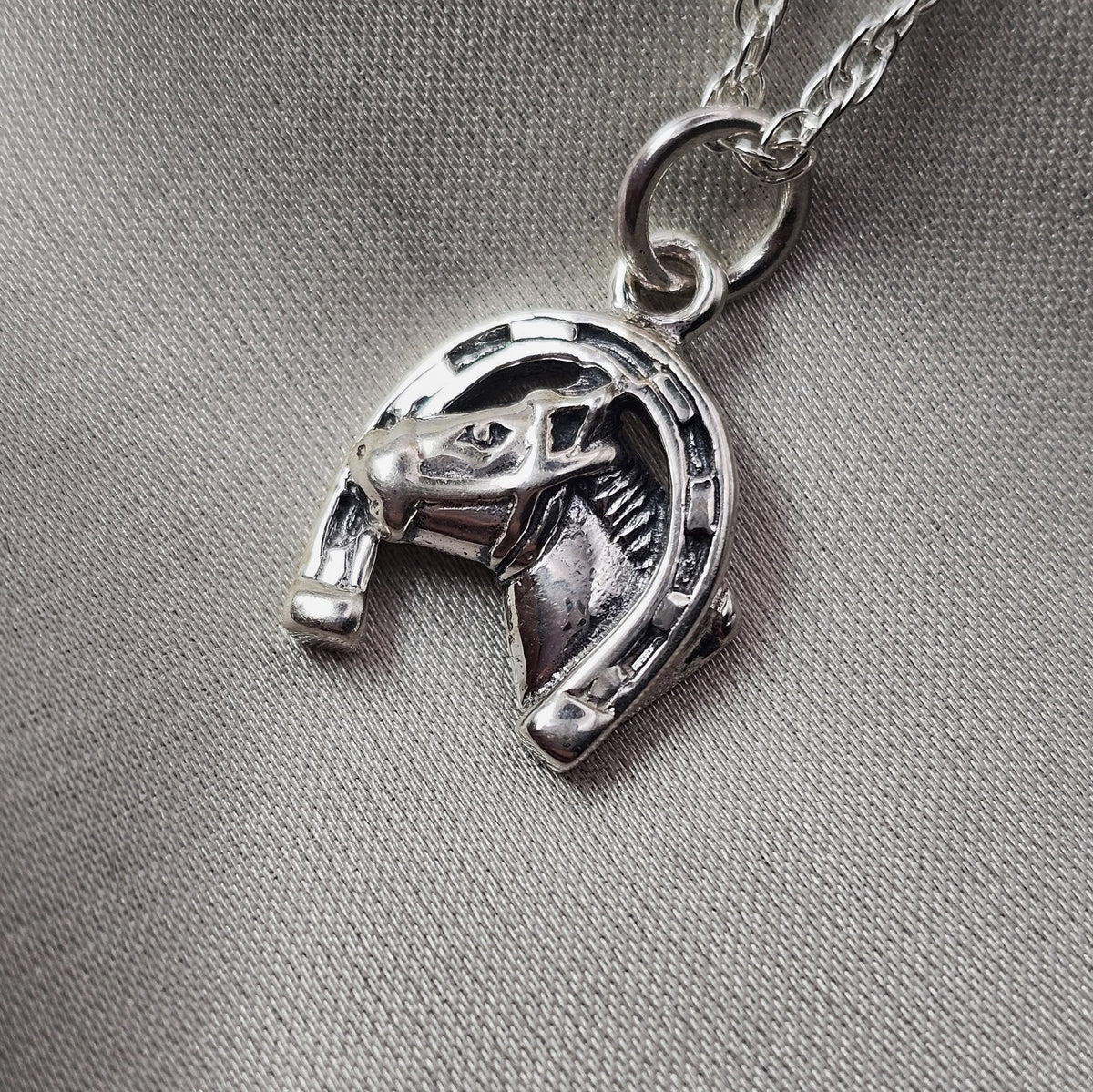 Horse & Horseshoe Pendant