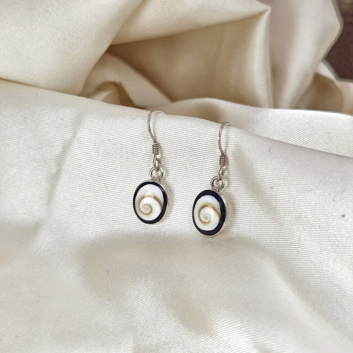 Shiva Shell Spiral Drop Earrings