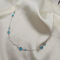 Blue Onyx Dainty Stone Necklace image 0