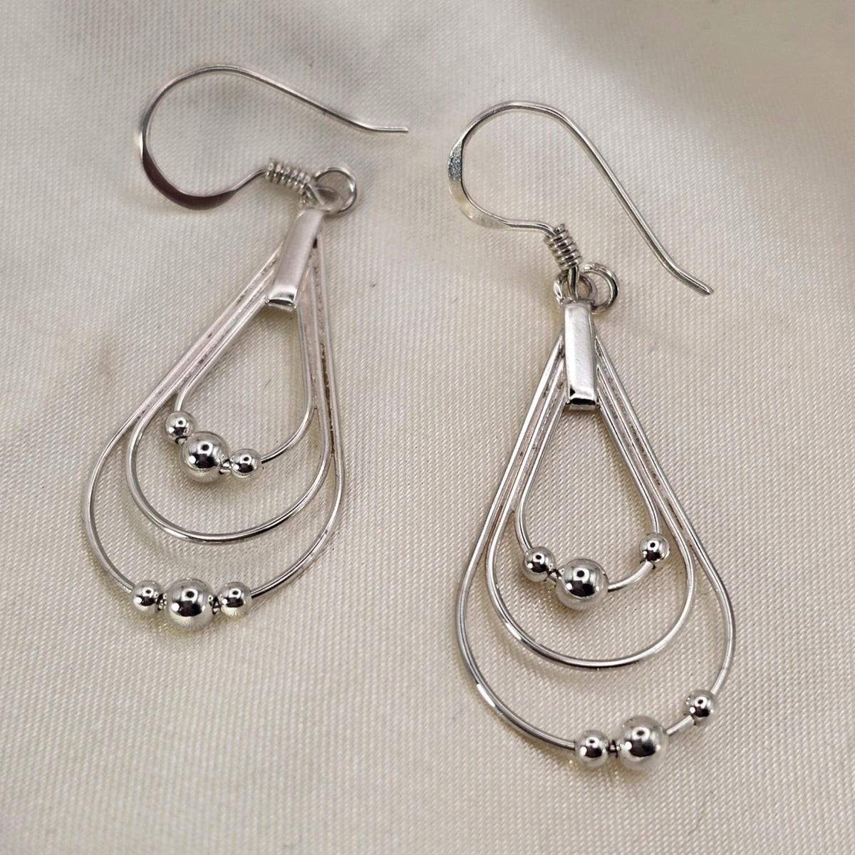 Layered Teardrop Bead Earrings image 3