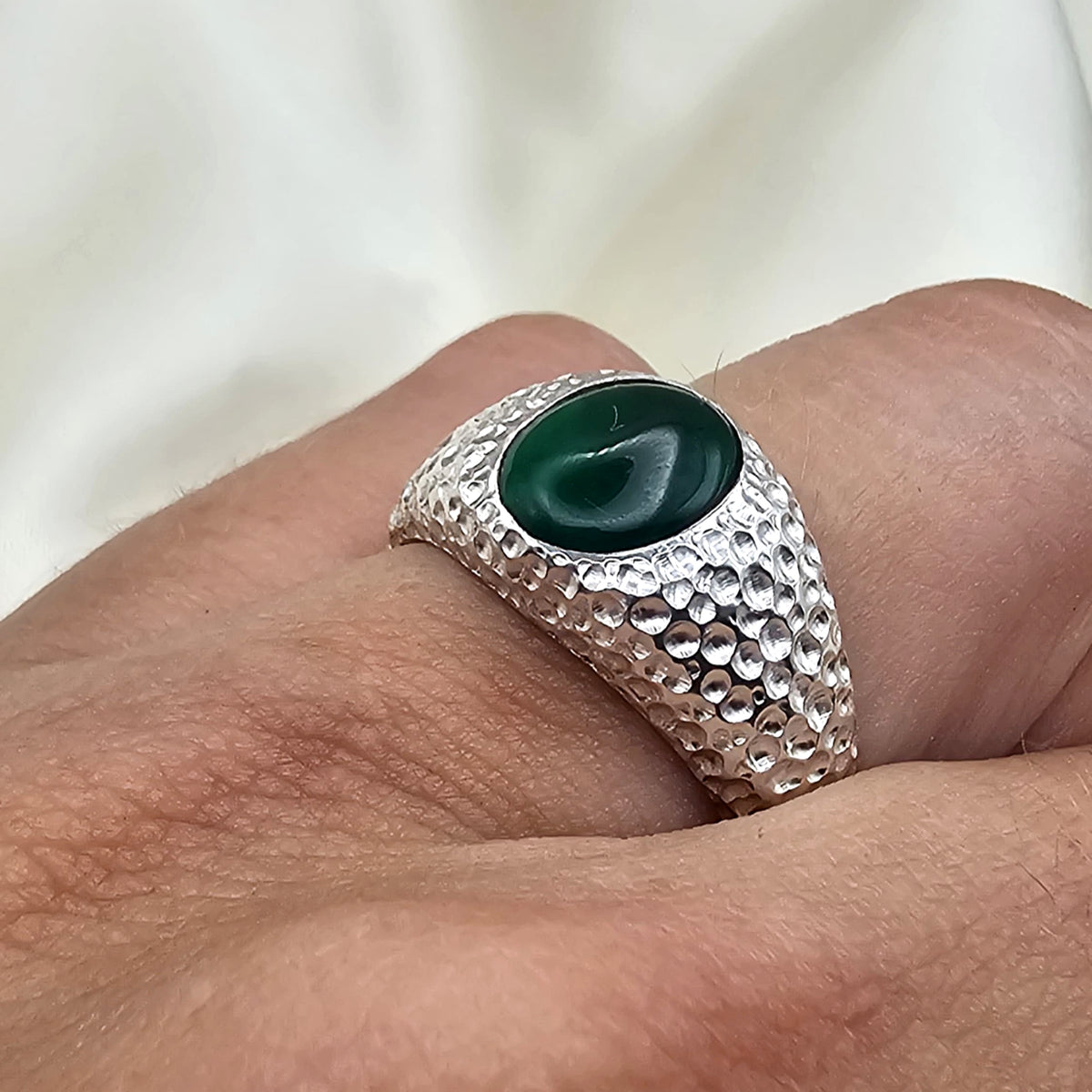Green Onyx Signet Ring image 1