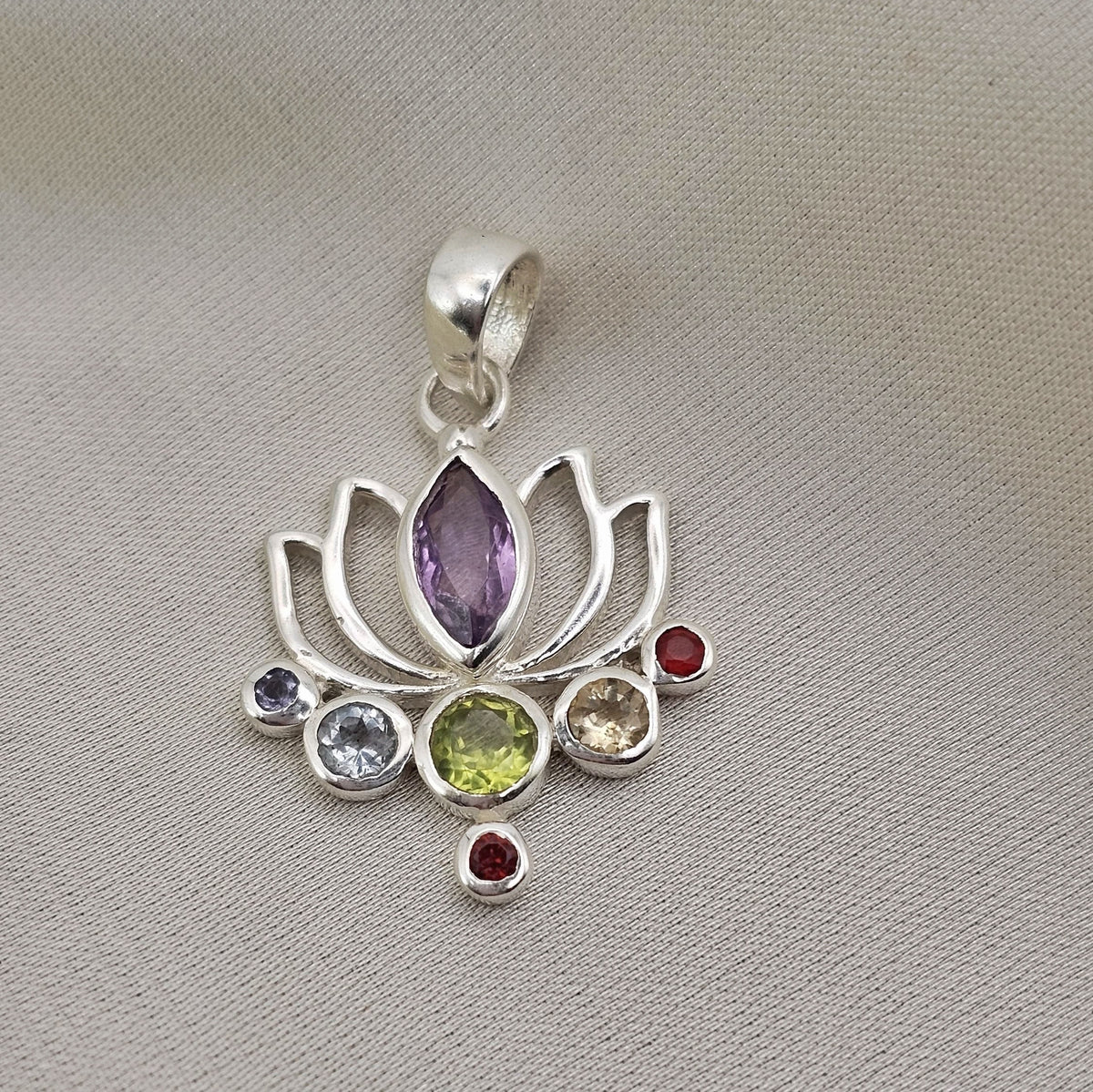 Chakra Lotus Flower Pendant