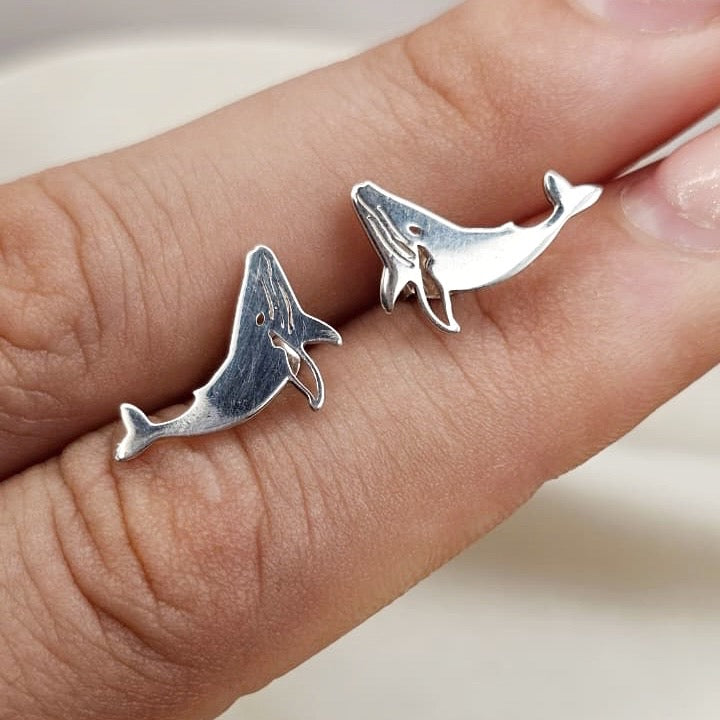 Whale Stud Earrings
