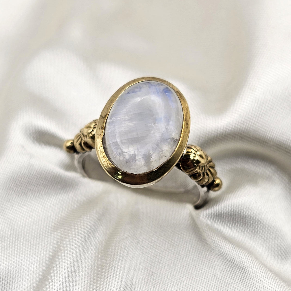 Brass & Moonstone Ring image 4