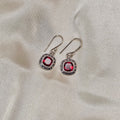 Garnet Cushion-Cut Drop Earrings