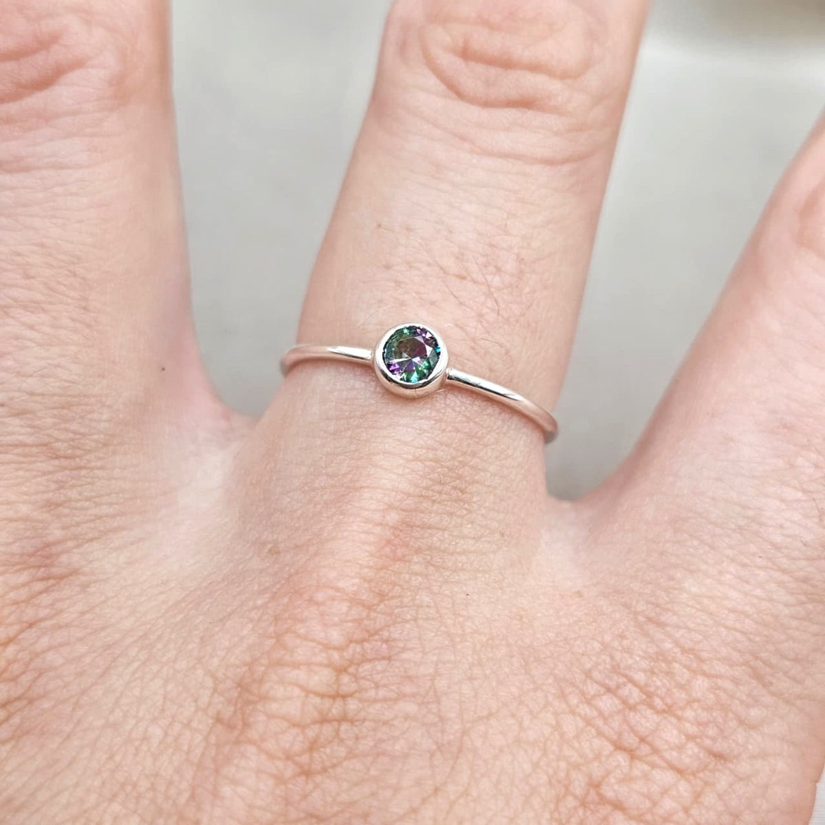 Mystic Topaz Stacking Ring