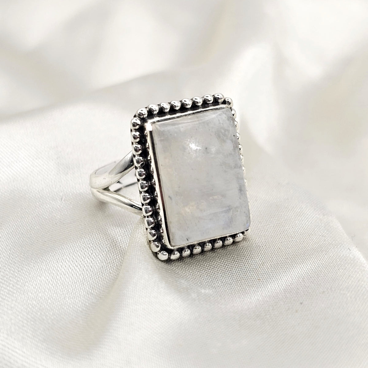 Rectangular Moonstone Ring image 5