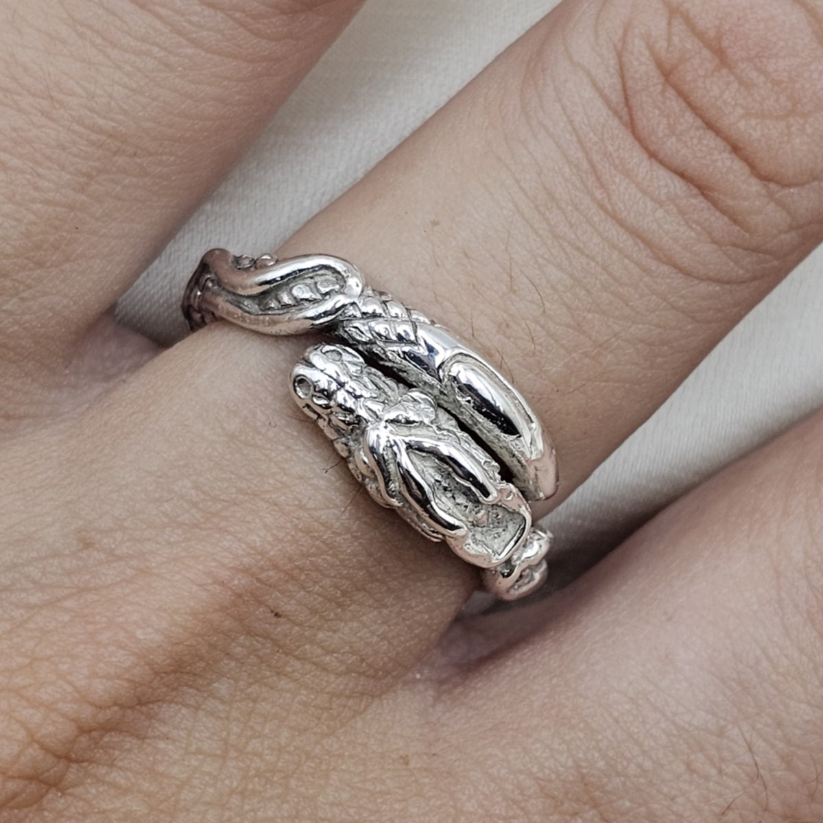 Adjustable Double Headed Dragon Ring image 6
