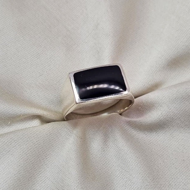 Black Onyx Inlay Ring