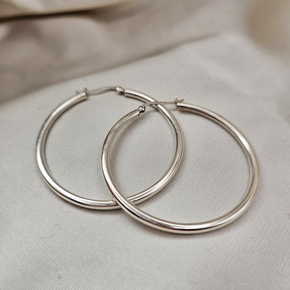 Round Hoop Earrings