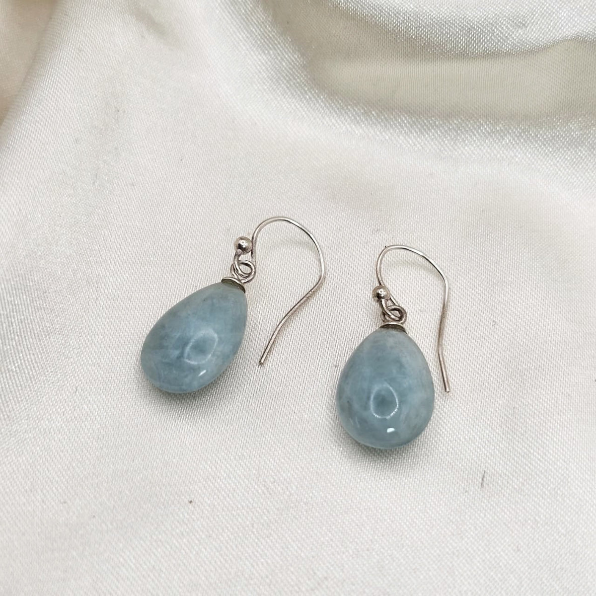 Teardrop Larimar Earrings