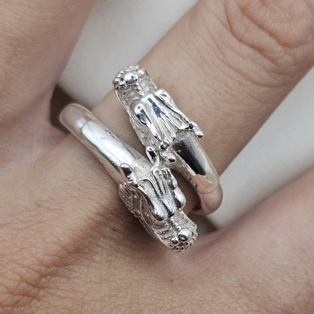 Adjustable Double Headed Dragon Ring image 4