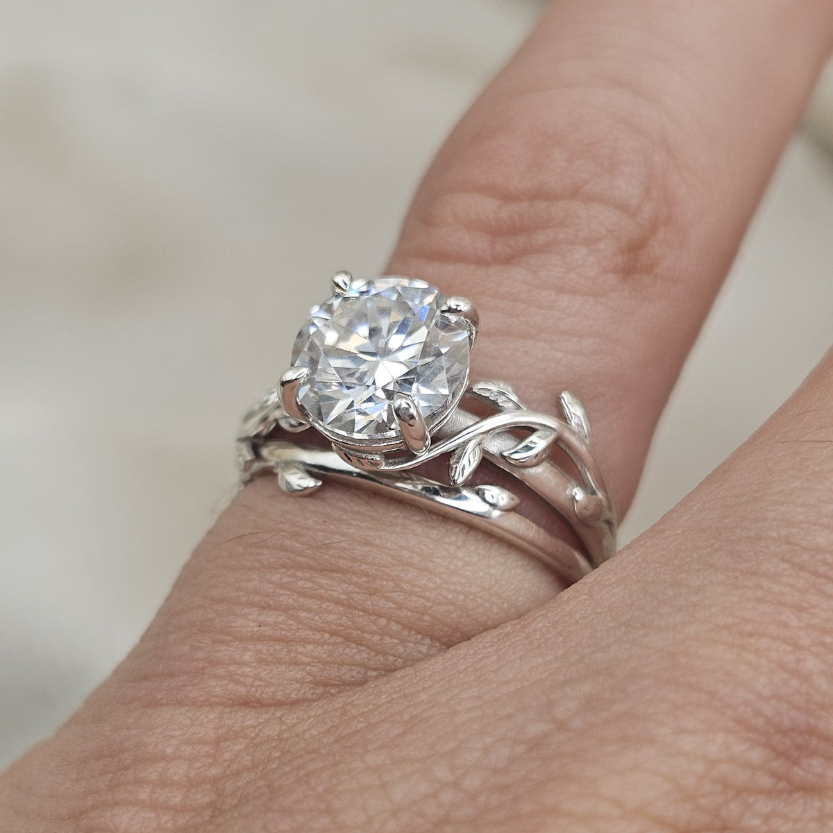 Moissanite Ring Pair