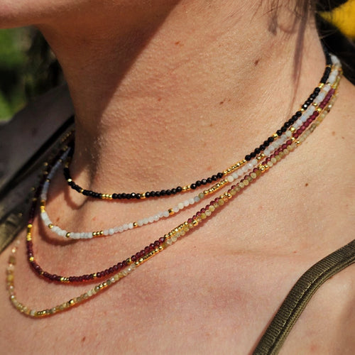Faceted Gem Bead Necklace image 1